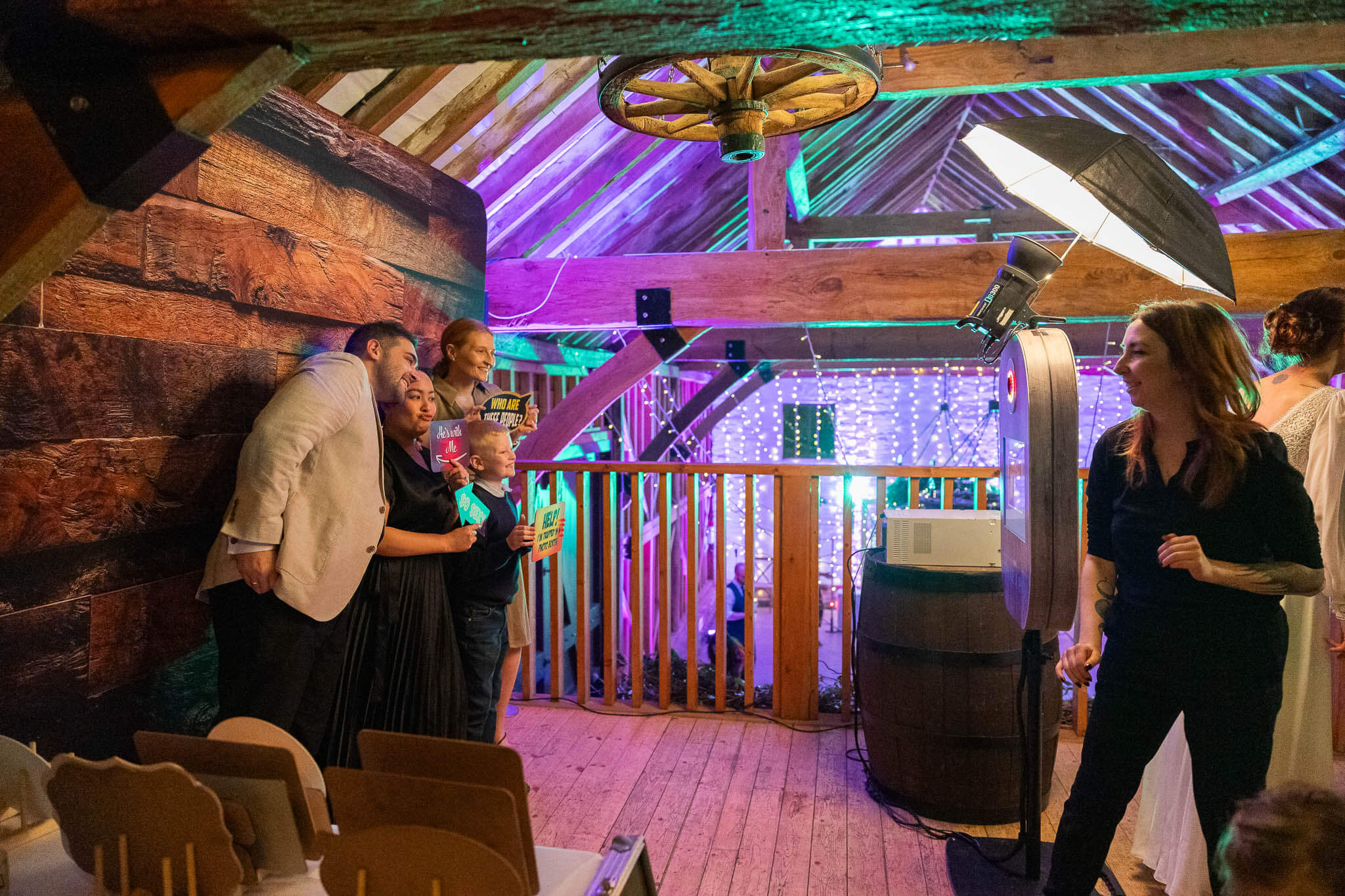 Rustic theme to fit with the venue